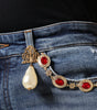 Dolce &amp; Gabbana Dark Blue Cotton Tattered Skinny Denim Jeans