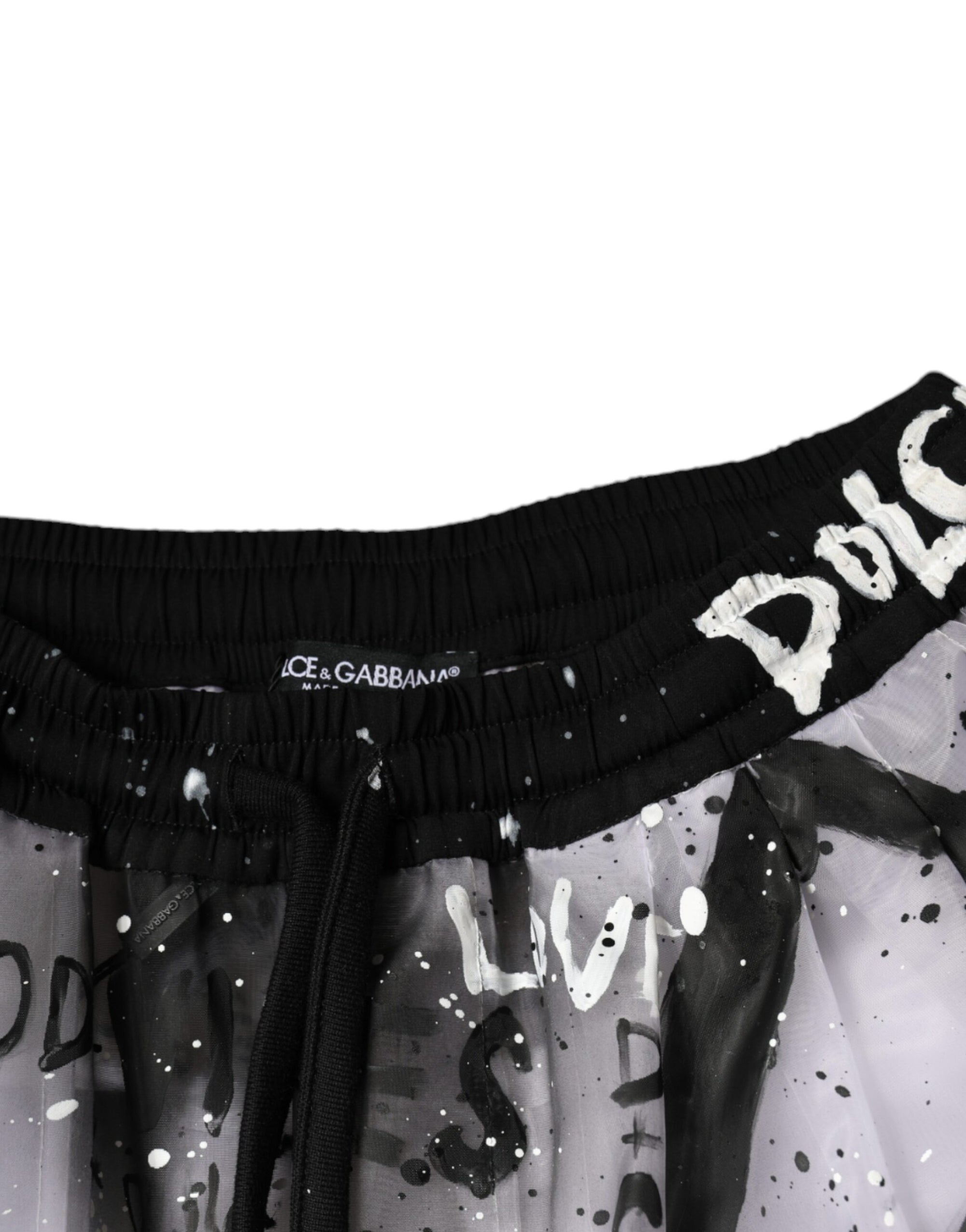 Dolce &amp; Gabbana White See Through Logo Cropped Cargo Pants