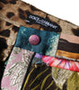 Dolce &amp; Gabbana Multicolor Patchwork Jacquard High Waist Pants