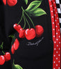 Dolce &amp; Gabbana Black Red Cherry Mid Waist Jogger Pants