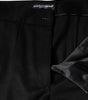 Dolce &amp; Gabbana Black Cashmere Mid Waist Women Boot Cut Pants
