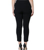 Dolce &amp; Gabbana Black Viscose High Waist Tapered Pants