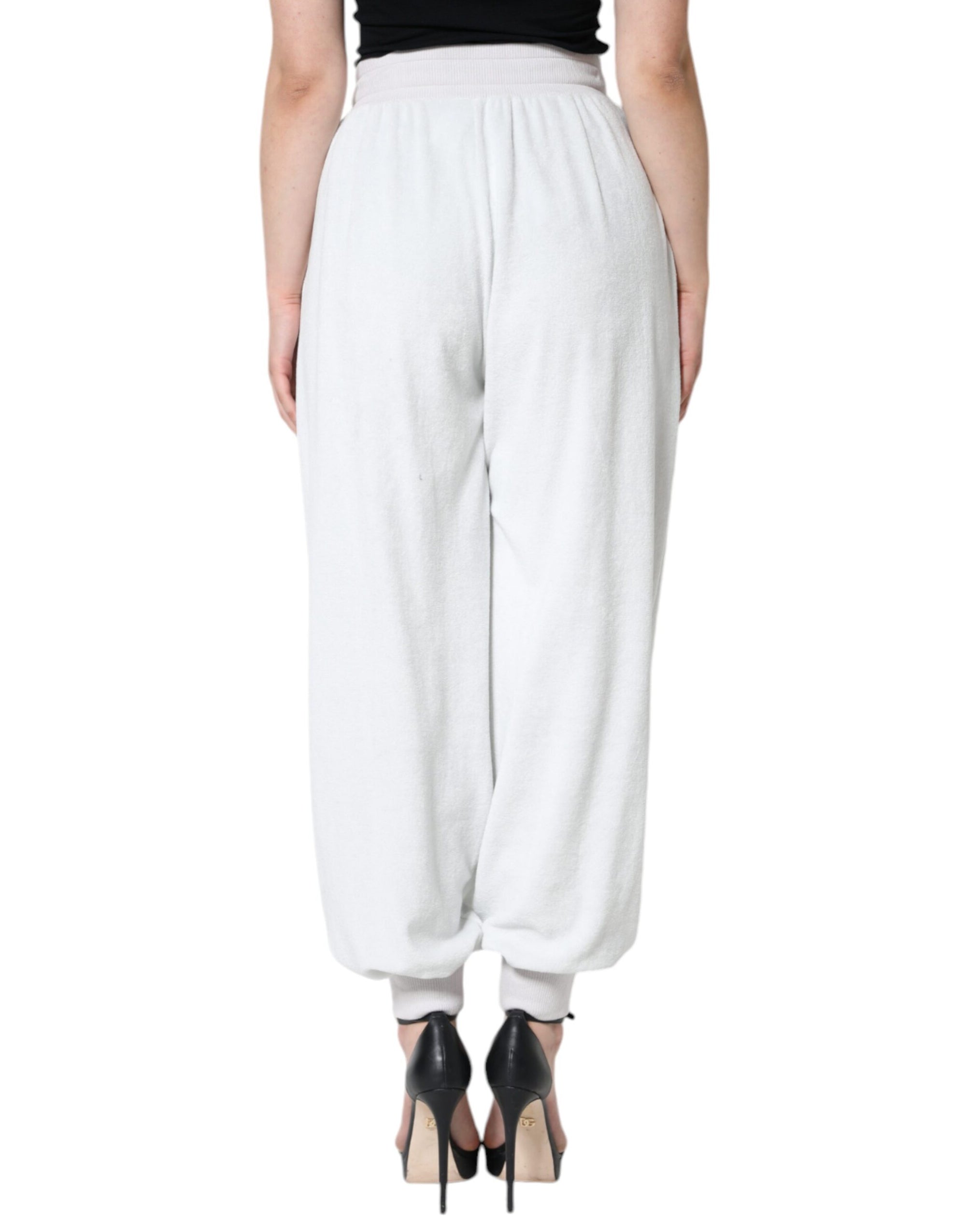 Dolce &amp; Gabbana White Nylon Jogger Sweatpants Pants