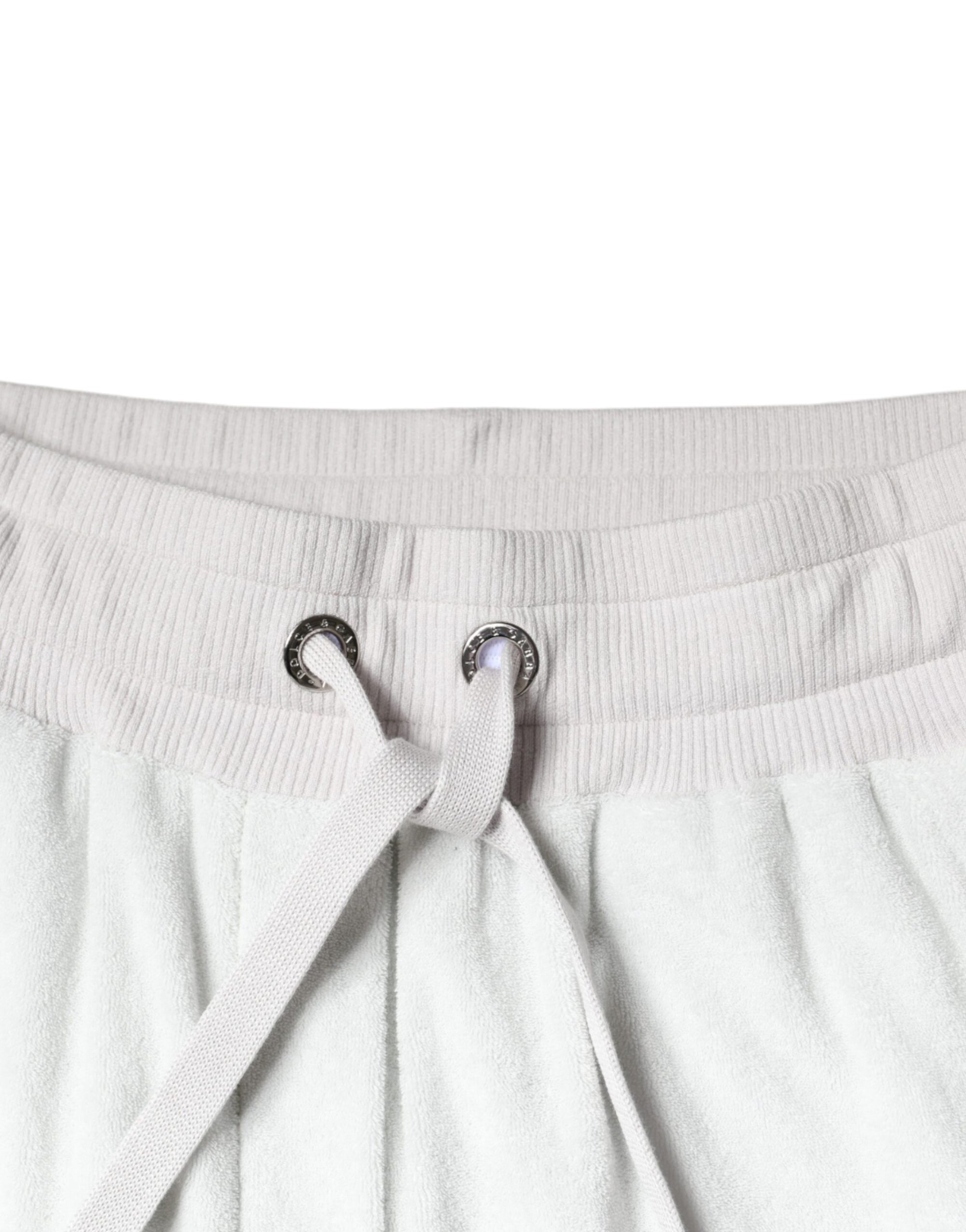 Dolce &amp; Gabbana White Nylon Jogger Sweatpants Pants