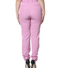 Dolce &amp; Gabbana Pink Polyester High Waist Women Tapered Pants