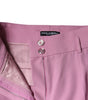 Dolce &amp; Gabbana Pink Polyester High Waist Women Tapered Pants