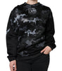 Dolce & Gabbana Black Camouflage Round Neck Sweatshirt Sweater