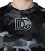 Dolce & Gabbana Black Camouflage Round Neck Sweatshirt Sweater