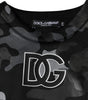 Dolce & Gabbana Black Camouflage Round Neck Sweatshirt Sweater