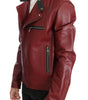 Dolce & Gabbana Red Leather Deerskin Jacket