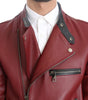 Dolce & Gabbana Red Leather Deerskin Jacket