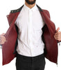 Dolce & Gabbana Red Leather Deerskin Jacket