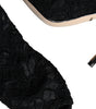 Dolce & Gabbana Black Lace Stretch Heels Mid Calf Boot Shoes