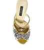Dolce & Gabbana Yellow Mary Janes Satin Crystal Sandals Shoes