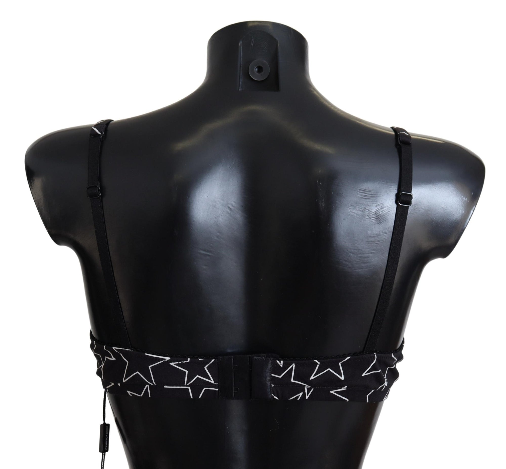 Dolce &amp; Gabbana Black Millennials Star Non Wire Cotton Bra Underwear