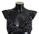 Dolce &amp; Gabbana Black Millennials Star Non Wire Cotton Bra Underwear