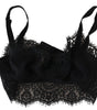 Dolce & Gabbana Black Floral Lace Stretch Bralette Underwear