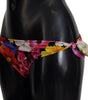 Bas de bikini noir à imprimé floral Dolce &amp; Gabbana