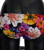 Bas de bikini noir à imprimé floral Dolce &amp; Gabbana