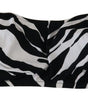 Dolce & Gabbana Black White Zebra Bandeau Swimwear Bikini Top