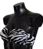 Dolce & Gabbana Black White Zebra Bandeau Swimwear Bikini Top