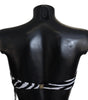 Dolce & Gabbana Black White Zebra Bandeau Swimwear Bikini Top