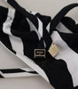 Haut de bikini dos nu à imprimé zèbre noir et blanc Dolce & Gabbana