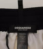 Maillot de bain short de plage en nylon imprimé jaune et noir Dsquared²