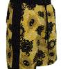 Maillot de bain short de plage en nylon imprimé jaune et noir Dsquared²