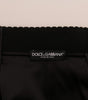 Dolce &amp; Gabbana Elegant Gold Fringe High-Waist Pencil Skirt