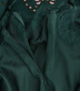 Dolce & Gabbana Green Floral Cutout Silk Wool Dress