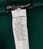 Dolce & Gabbana Green Floral Cutout Silk Wool Dress