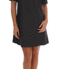 Dolce & Gabbana Gray Polka Dotted Wool Stretch Dress
