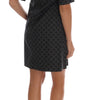 Dolce & Gabbana Gray Polka Dotted Wool Stretch Dress