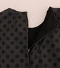 Dolce & Gabbana Gray Polka Dotted Wool Stretch Dress