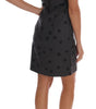 Dolce & Gabbana Gray Polka Dotted Sheath Wool Dress