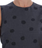 Dolce & Gabbana Gray Polka Dotted Sheath Wool Dress