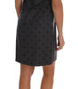Dolce & Gabbana Gray Polka Dotted Sheath Wool Dress