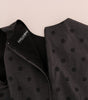 Dolce & Gabbana Gray Polka Dotted Sheath Wool Dress
