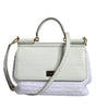 Dolce &amp; Gabbana White Rafia Leather SICILY Crossbody Bag