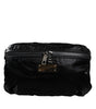 Dolce & Gabbana Black Nylon Fabric Belt Waist Fanny Pack Bag