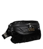 Dolce & Gabbana Black Nylon Fabric Belt Waist Fanny Pack Bag