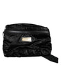 Dolce & Gabbana Black Nylon Fabric Belt Waist Fanny Pack Bag