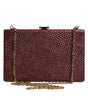 Dolce & Gabbana Maroon Leather Clutch Evening Crossbody Bag