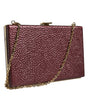 Dolce & Gabbana Maroon Leather Clutch Evening Crossbody Bag