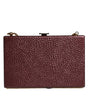 Dolce & Gabbana Maroon Leather Clutch Evening Crossbody Bag