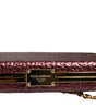 Dolce & Gabbana Maroon Leather Clutch Evening Crossbody Bag