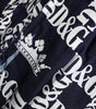 Dolce & Gabbana Blue Crown Logo Print Slim Fit Cotton Shirt