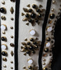 Dolce &amp; Gabbana White Black Silk Studded Stone Crystal Shirt