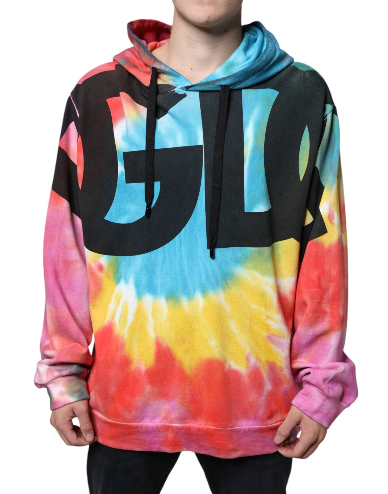 Dolce &amp; Gabbana Multicolor Tie Dye Hooded Sweatshirt Sweater